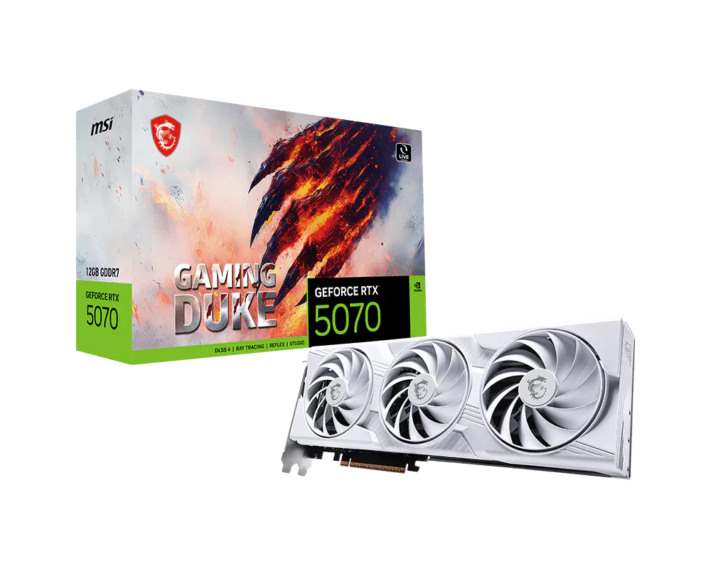 MSI GeForce RTX 5070 12G GAMING DUKE 3X BLANCA